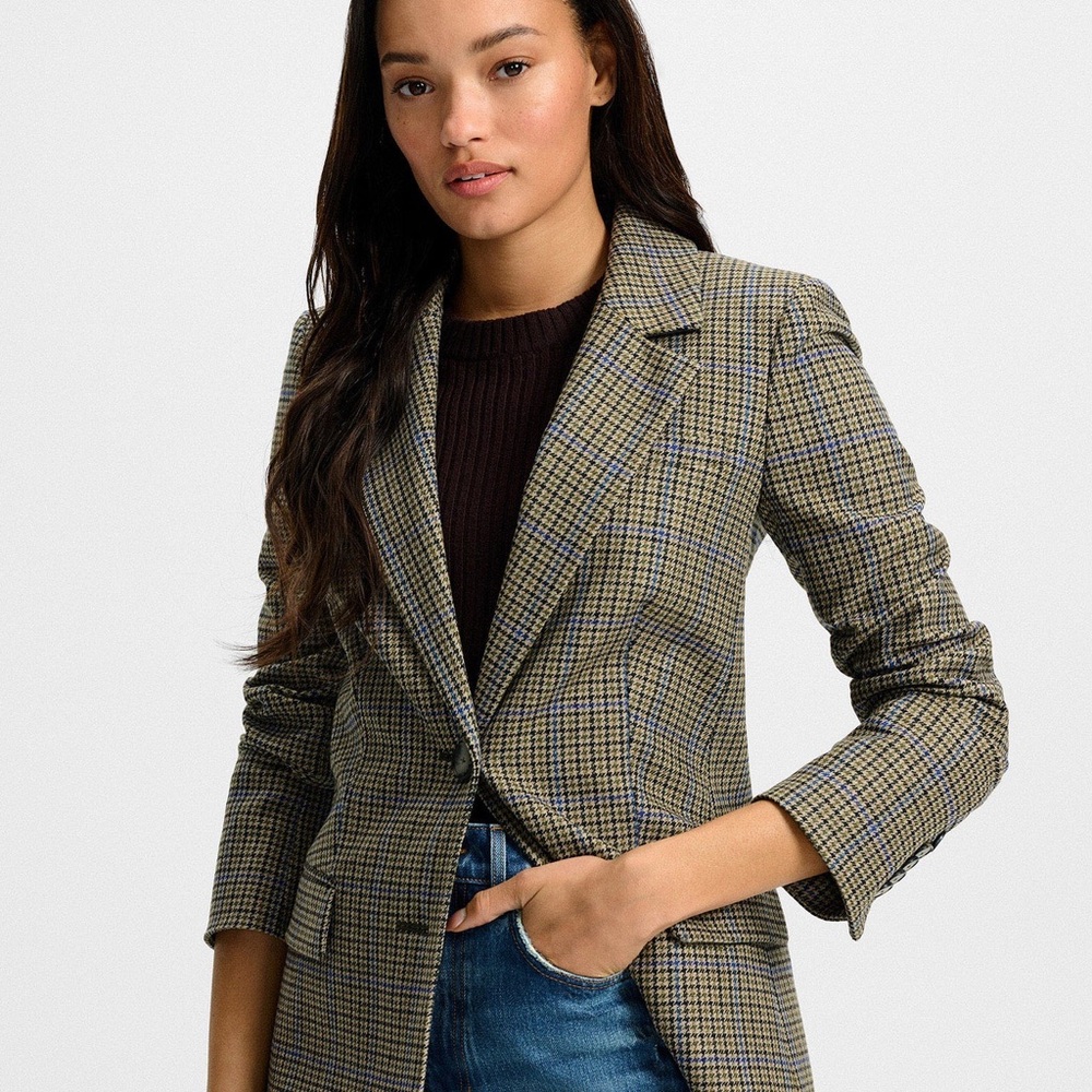 Veronica Beard Women’s Houndstooth Blazer Garrison Oversized Dickey Jacket - Picture 2 of 4